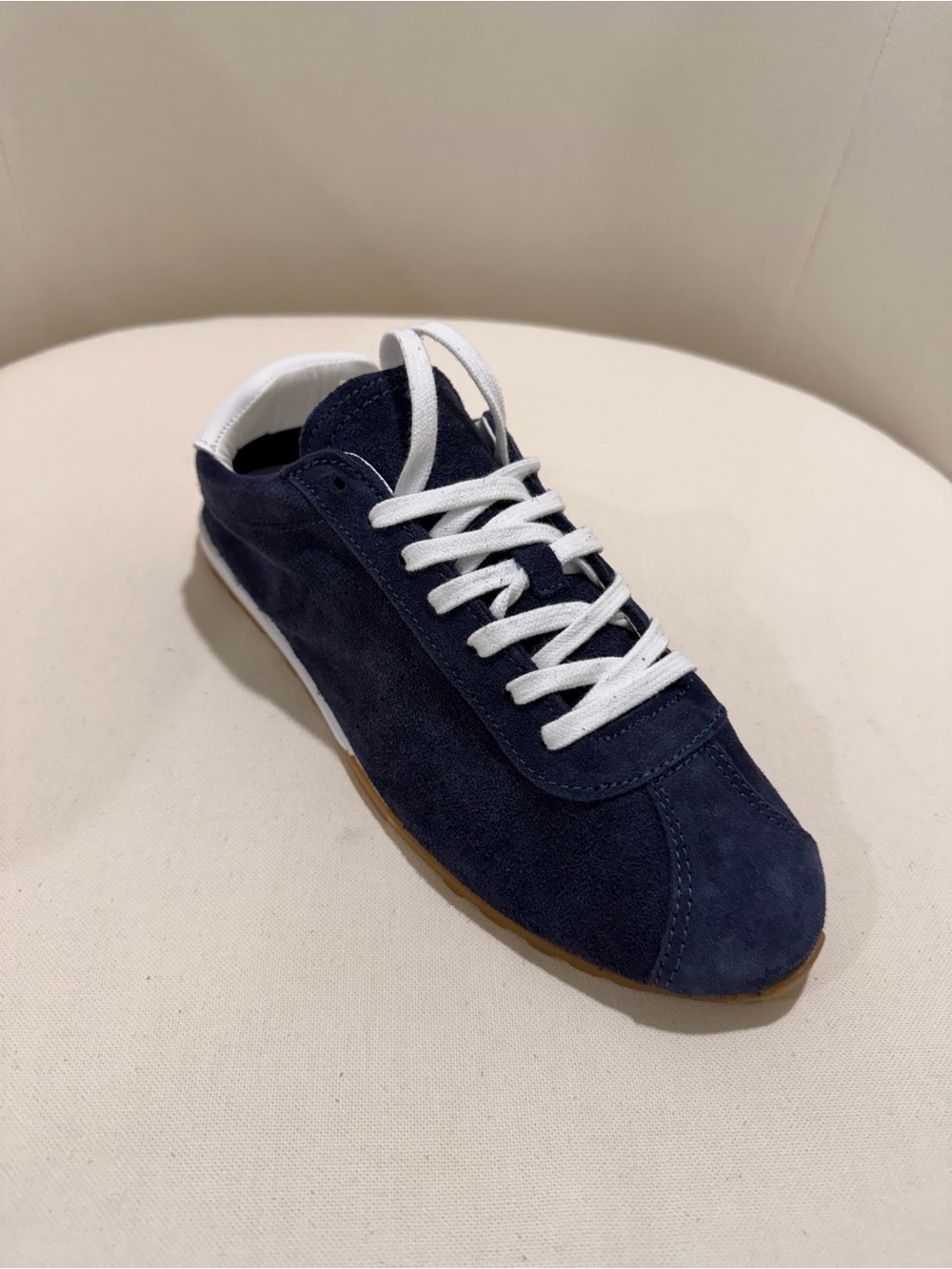 Dolce Vita Serina Navy Suede Sneakers with White Laces